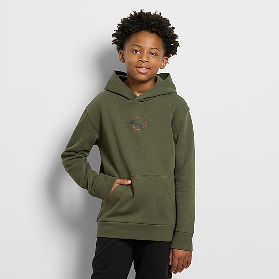 PUMA Big Kid Boys Long Sleeve Fleece Active Hoodie