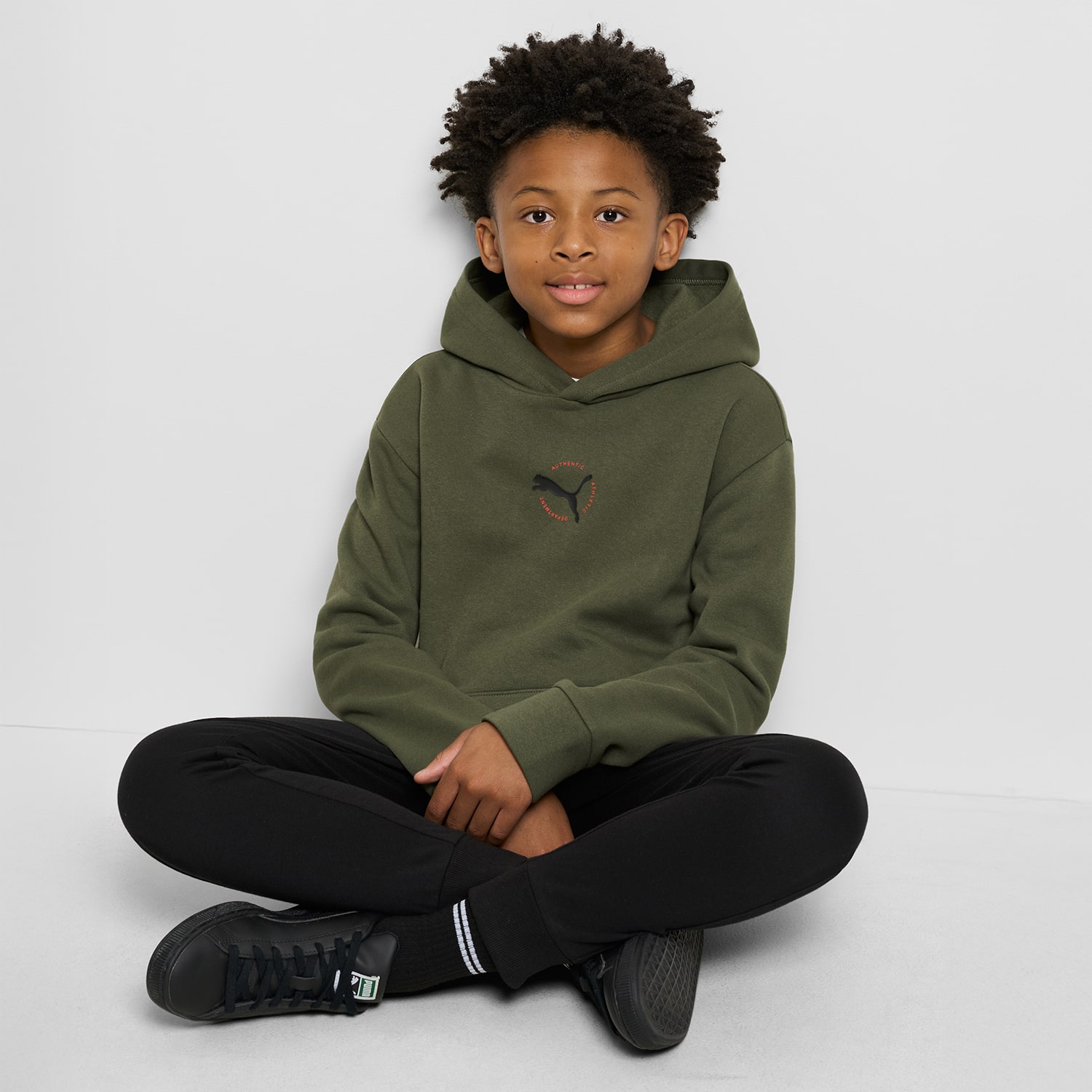 PUMA Big Kid Boys Long Sleeve Active Hoodie