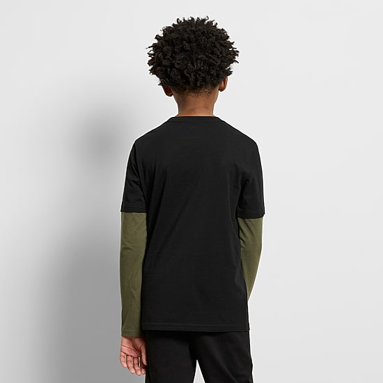 PUMA Big Kid Boys Crew Neck Long Sleeve Regular Fit Graphic T-Shirt
