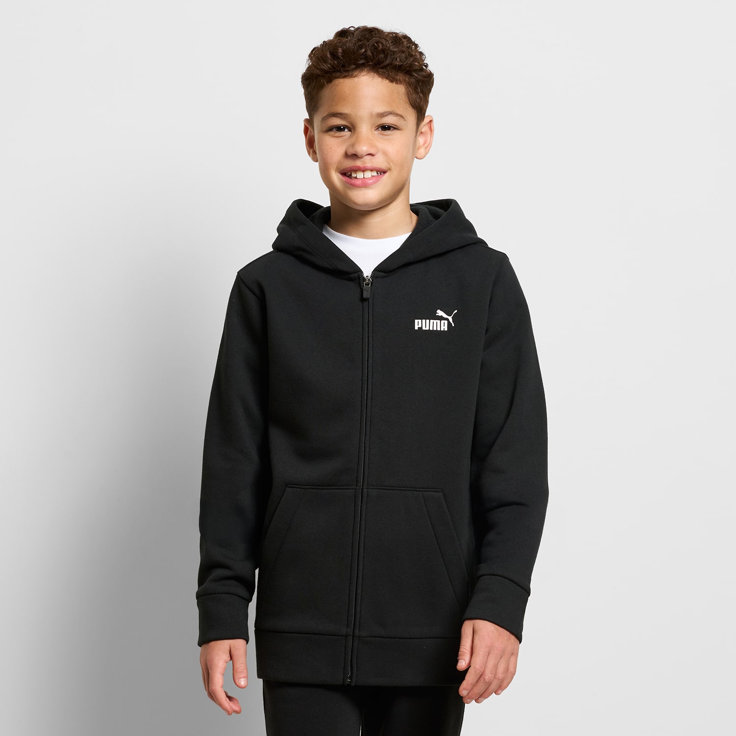 PUMA Big Kid Boys Long Sleeve Zipper Active Hoodie