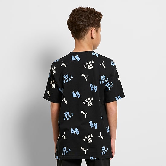 PUMA Big Kid Boys Crew Neck Short Sleeve Regular Fit Graphic T-Shirt