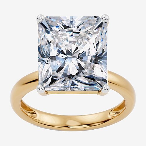 Modern Bride (f/vs2) Womens 10 Ct. Lab Grown White Diamond 14k Gold Rectangular Solitaire Engagement Ring In Yellow