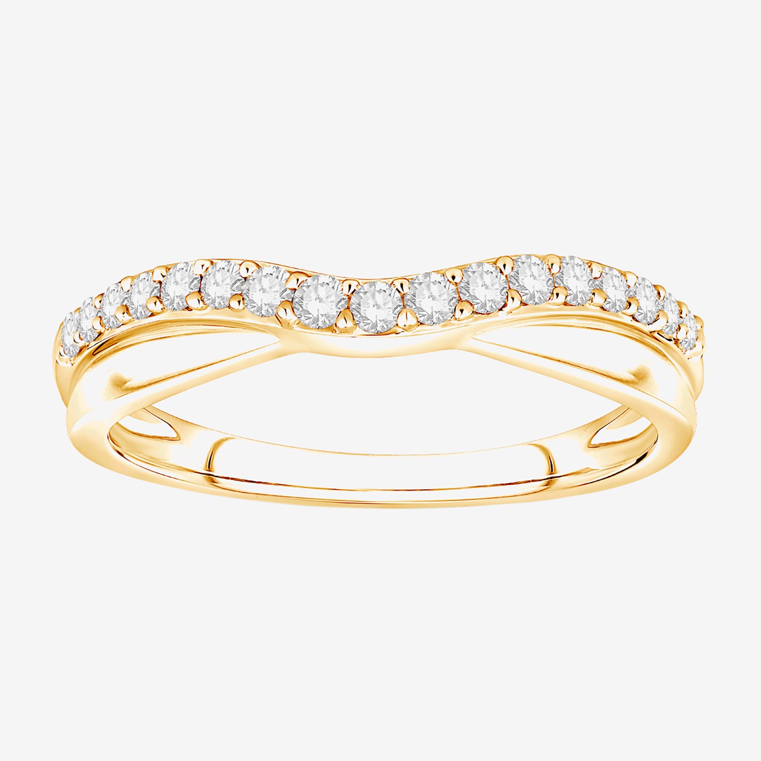 (F / Vs2) Womens 3.5MM 1/4 CT. T.W. Lab Grown White Diamond 10K Gold Wedding Band