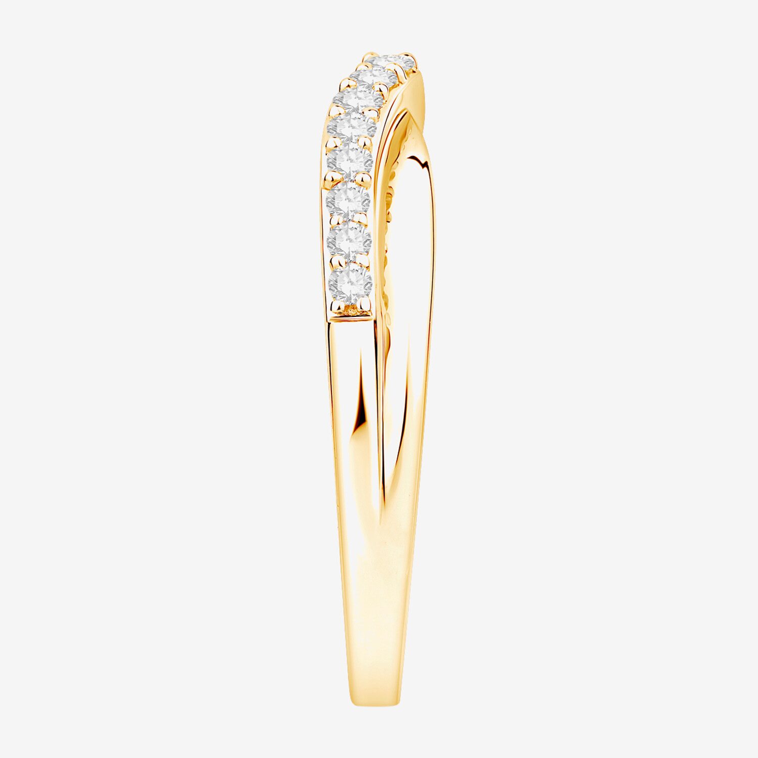 (F / Vs2) Womens 3.5MM 1/4 CT. T.W. Lab Grown White Diamond 10K Gold Wedding Band