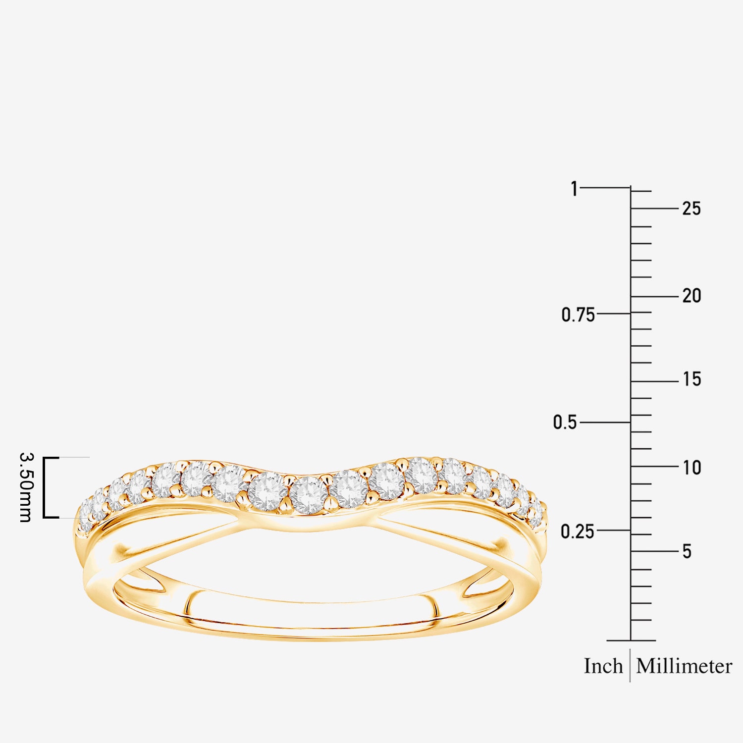 (F / Vs2) Womens 3.5MM 1/4 CT. T.W. Lab Grown White Diamond 10K Gold Wedding Band