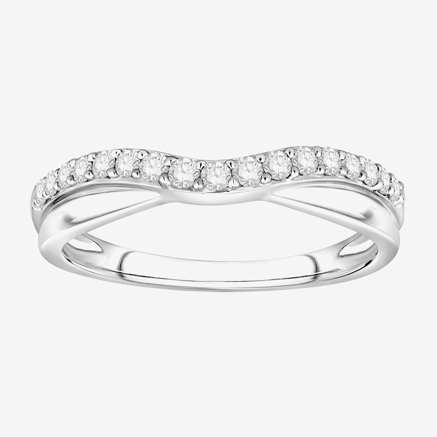 F / Vs2) Womens 3.5MM 1/4 CT. T.W. Lab Grown White Diamond 10K Gold Wedding Band