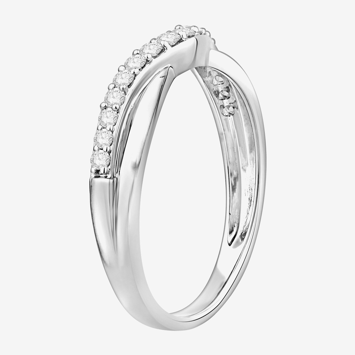 F / Vs2) Womens 3.5MM 1/4 CT. T.W. Lab Grown White Diamond 10K Gold Wedding Band