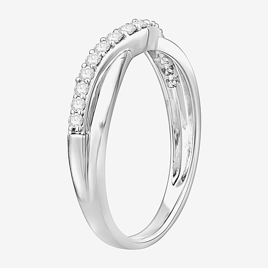 (F / Vs2) Womens 3.5MM 1/4 CT. T.W. Lab Grown White Diamond 10K Gold Wedding Band