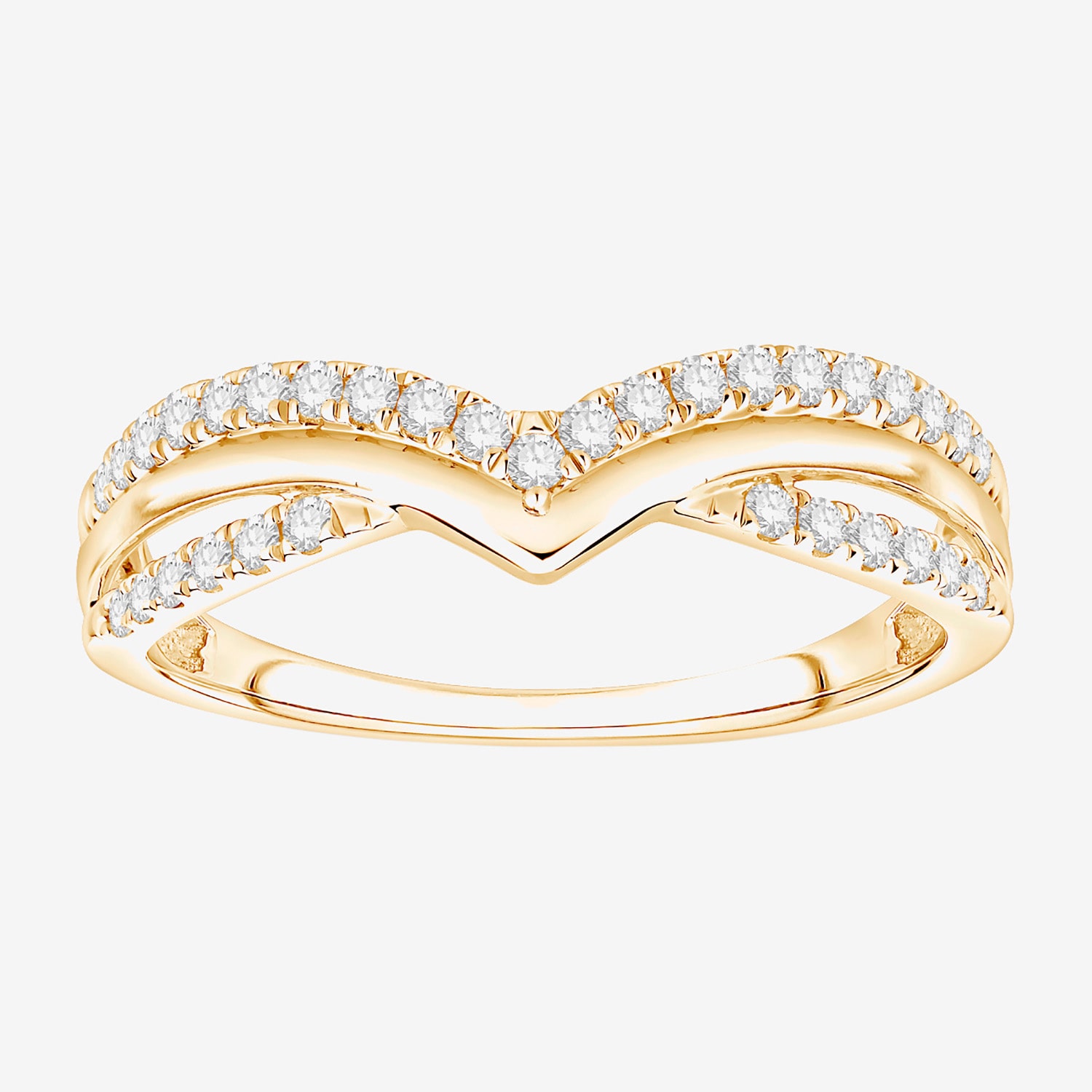 (F / Vs2) Womens 6MM 1/4 CT. T.W. Lab Grown White Diamond 10K Gold Wedding Band