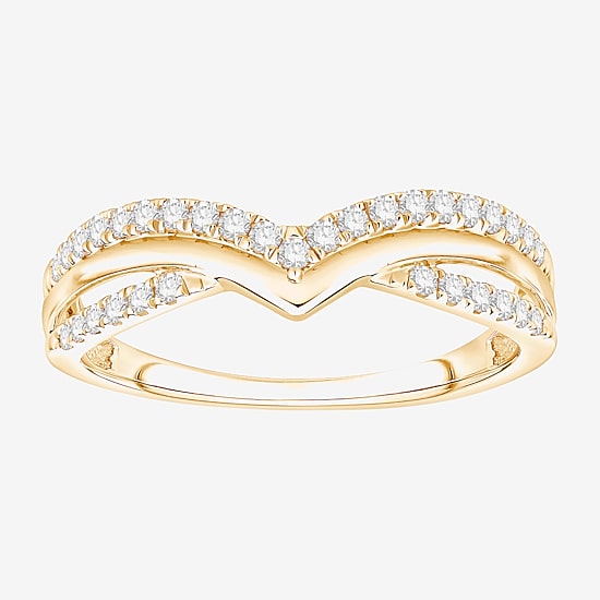 (F / Vs2) Womens 6MM 1/4 CT. T.W. Lab Grown White Diamond 10K Gold Wedding Band