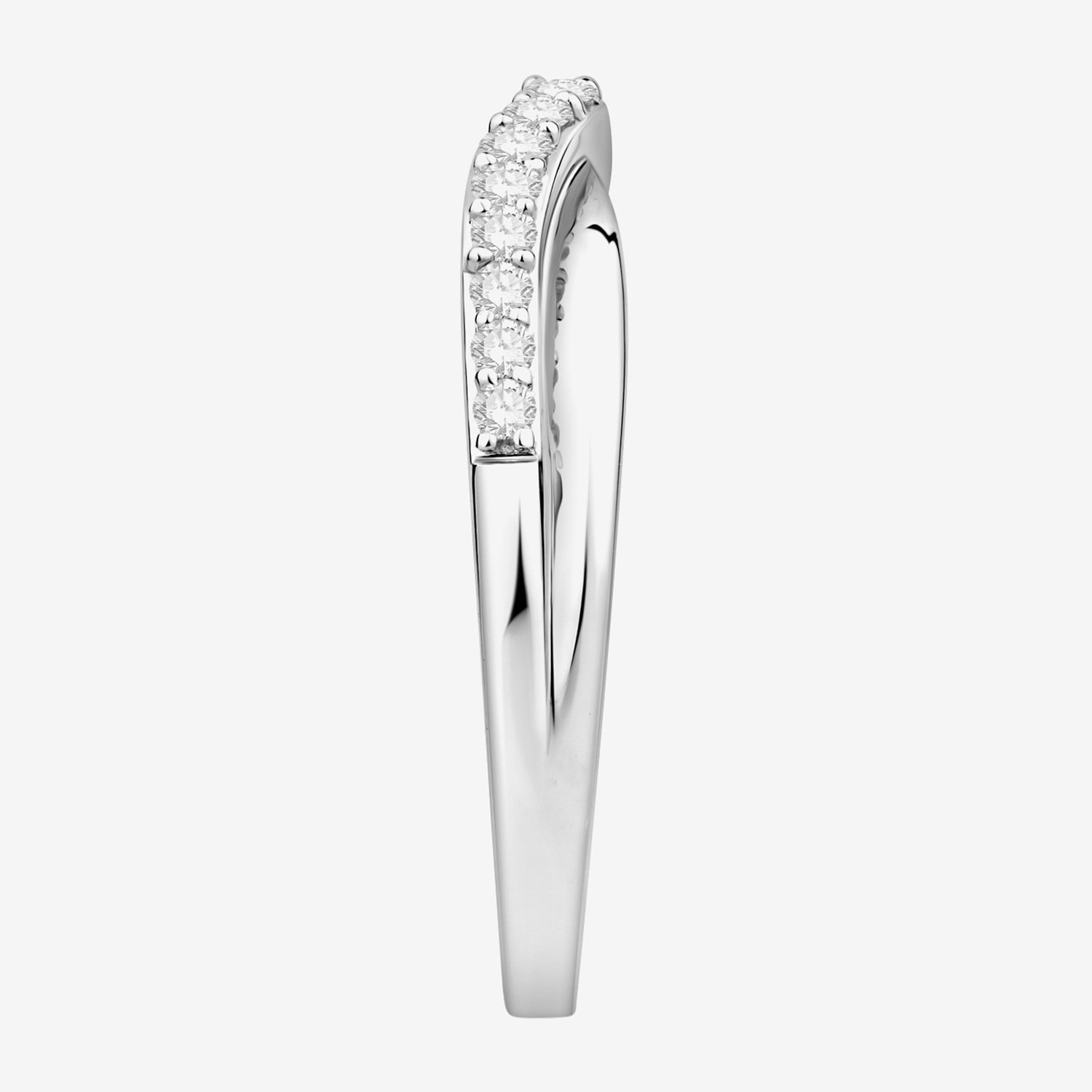 F / Vs2) Womens 3.5MM 1/4 CT. T.W. Lab Grown White Diamond 10K Gold Wedding Band