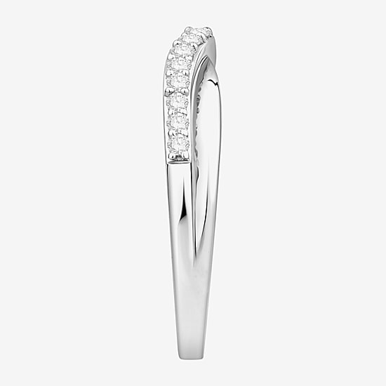 (F / Vs2) Womens 3.5MM 1/4 CT. T.W. Lab Grown White Diamond 10K Gold Wedding Band