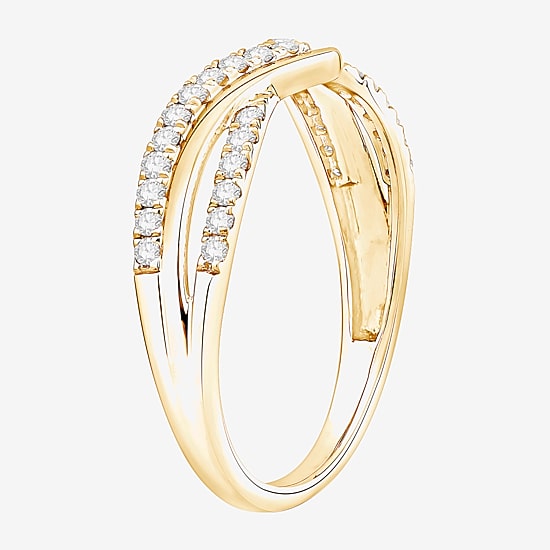 (F / Vs2) Womens 6MM 1/4 CT. T.W. Lab Grown White Diamond 10K Gold Wedding Band