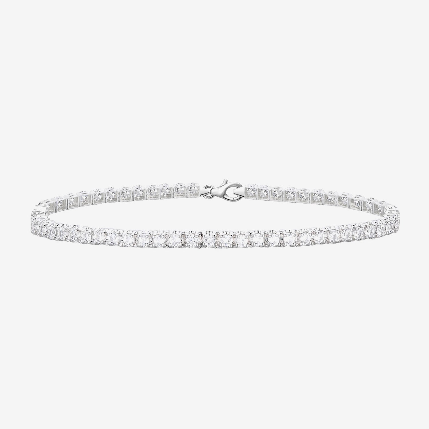  4 CTTW Lab-Grown Diamond Tennis Bracelet in Sterling Silver