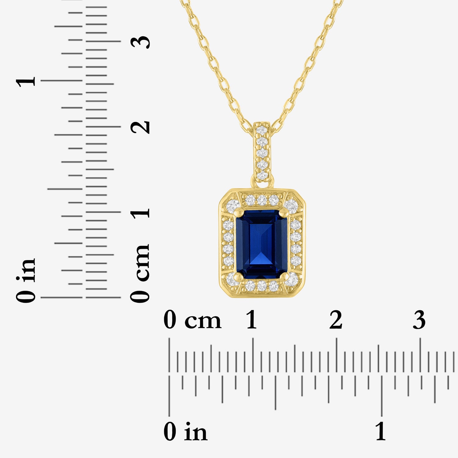 Womens Lab Created Blue Sapphire 14K Gold Over Brass 3-pc. Jewelry Set