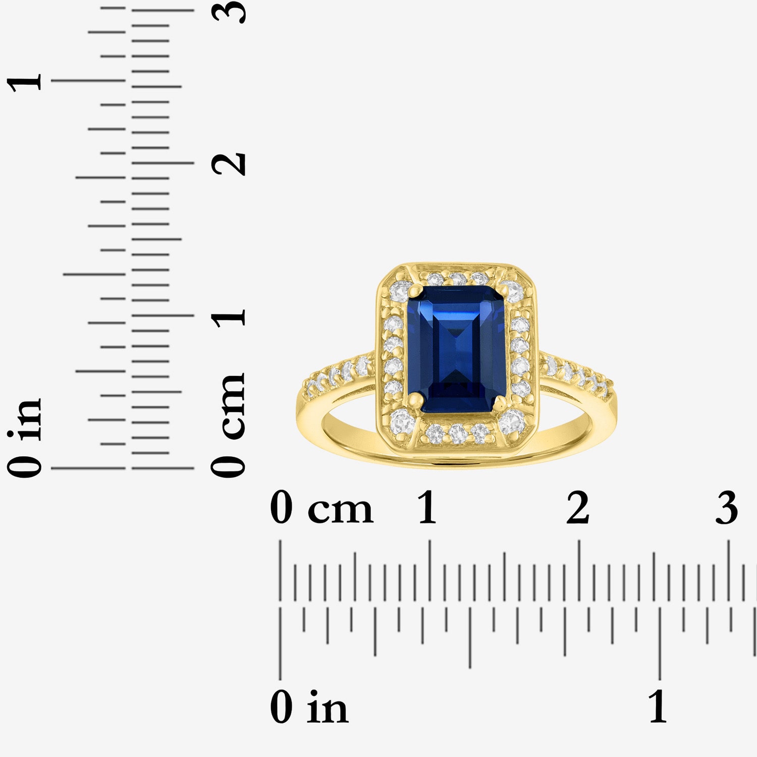 Womens Lab Created Blue Sapphire 14K Gold Over Brass 3-pc. Jewelry Set