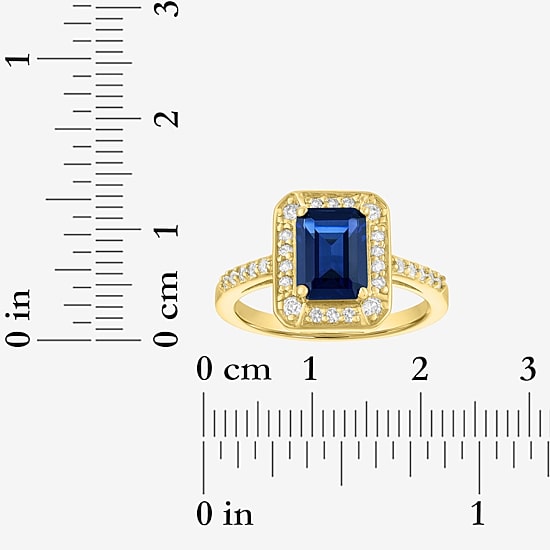 Womens Lab Created Blue Sapphire 14K Gold Over Brass 3-pc. Jewelry Set