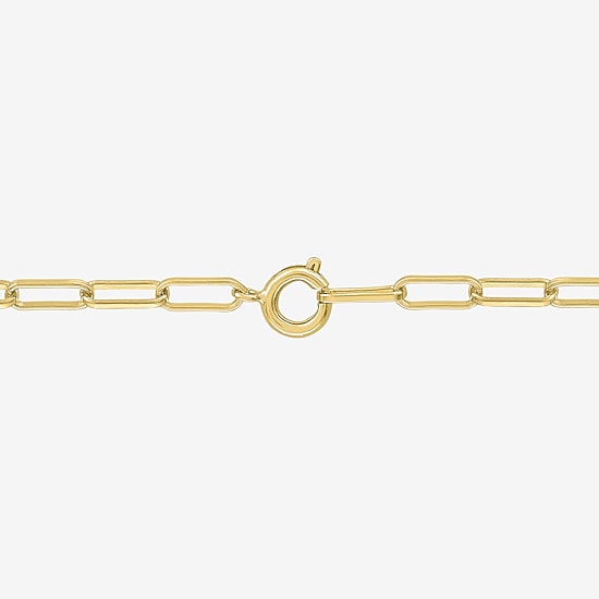 Womens Gemstone 14K Gold Over Brass 18 Inch Link Chain Necklace