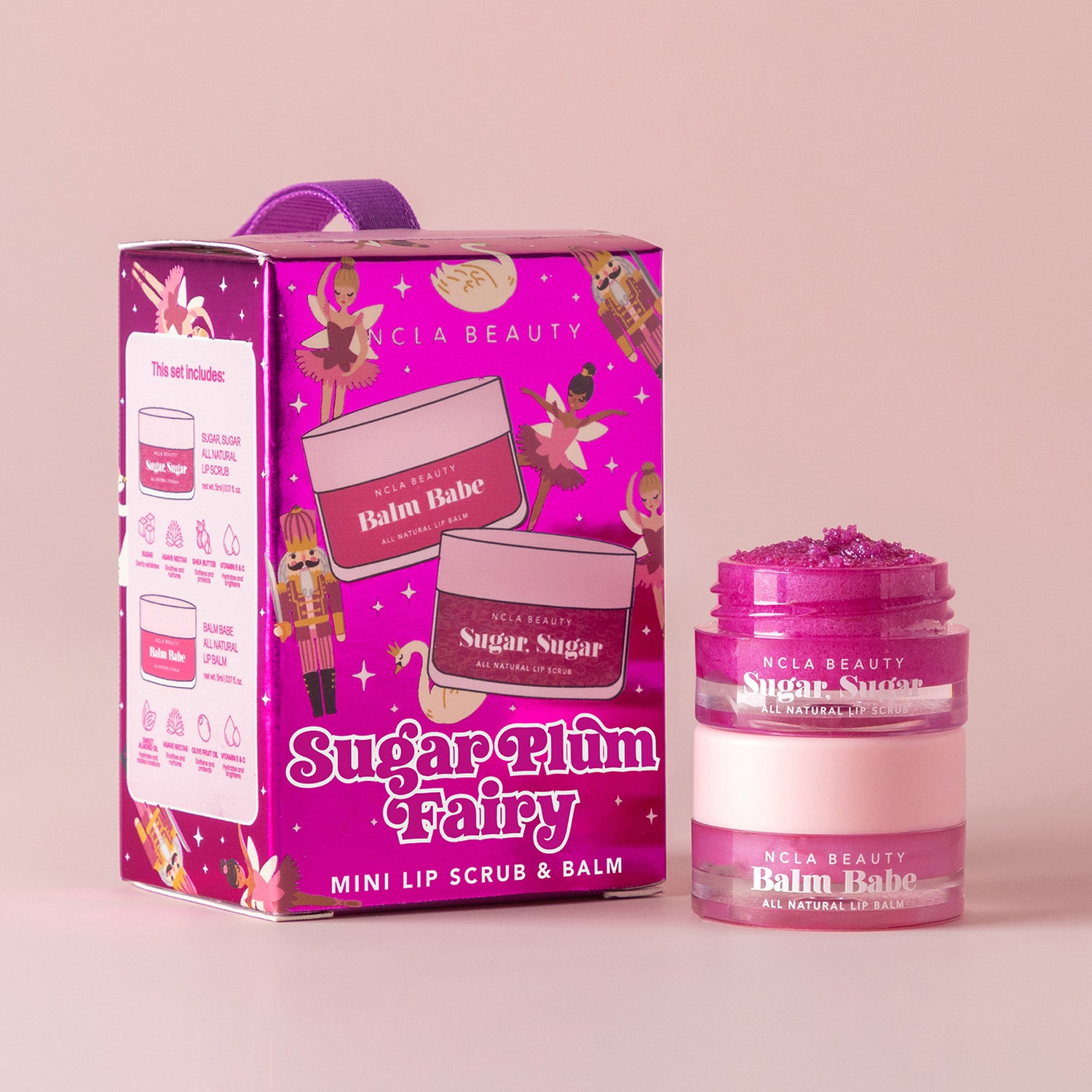 NCLA Beauty Sugar Plum Fairy Ornament Lip Set