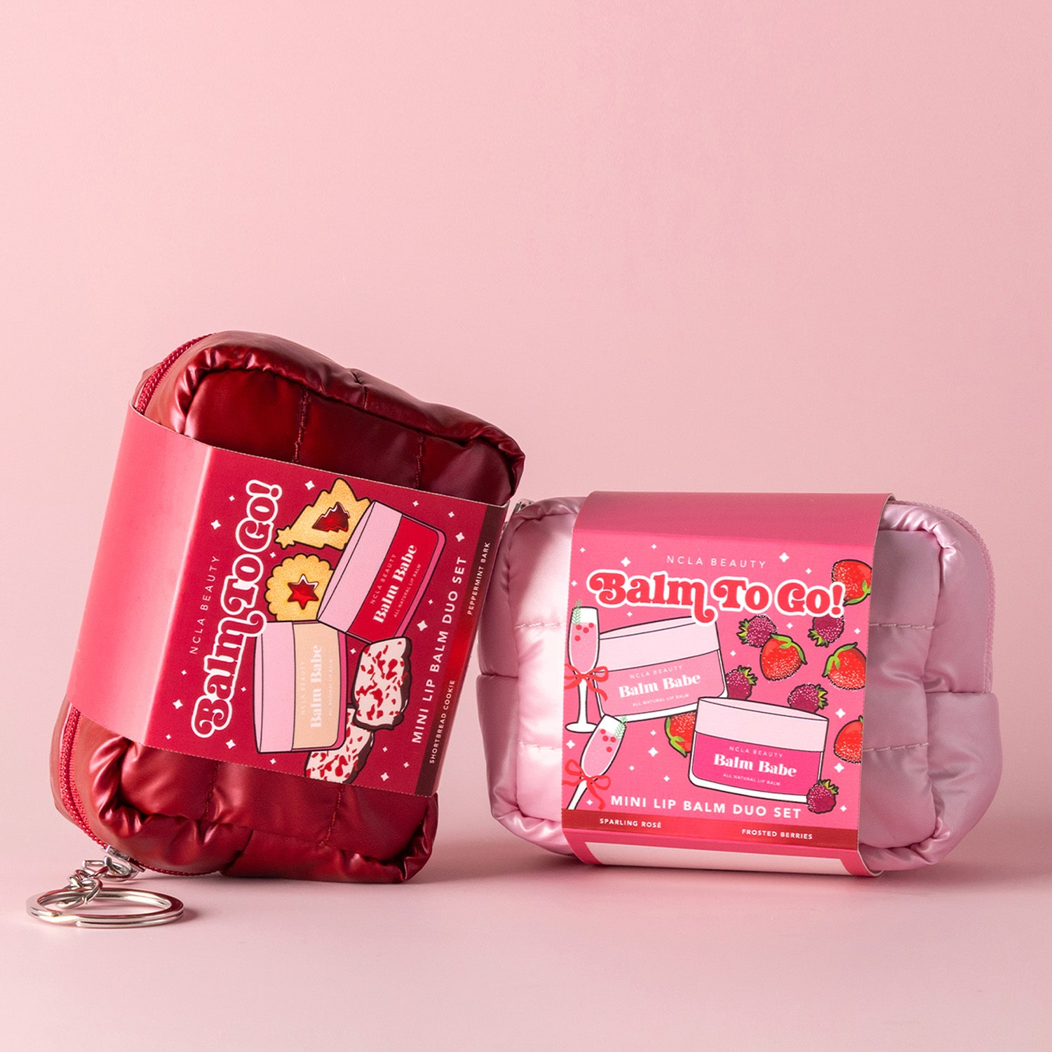 NCLA Beauty Mini Shortbread Cookie And Peppermint Bark Lip Balms To Go