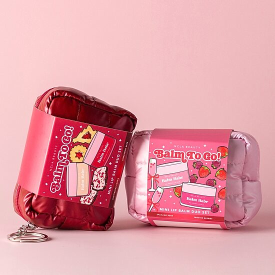 NCLA Beauty Mini Shortbread Cookie And Peppermint Bark Lip Balms To Go