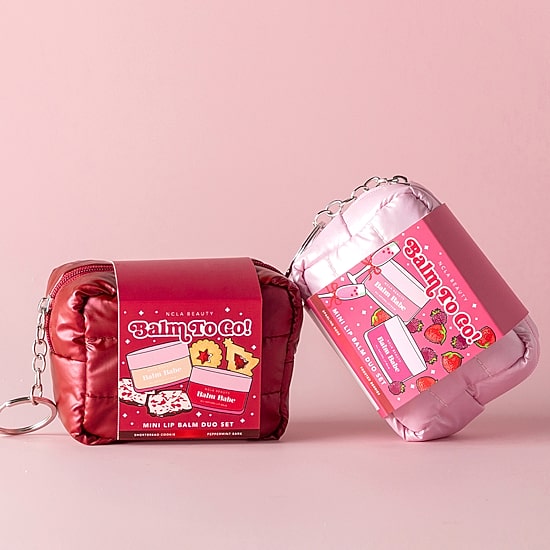 NCLA Beauty Mini Shortbread Cookie And Peppermint Bark Lip Balms To Go
