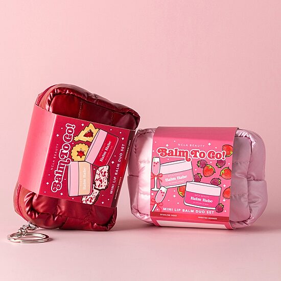 NCLA Beauty Mini Sparkling Rose And Frosted Berries Lip Balms To Go