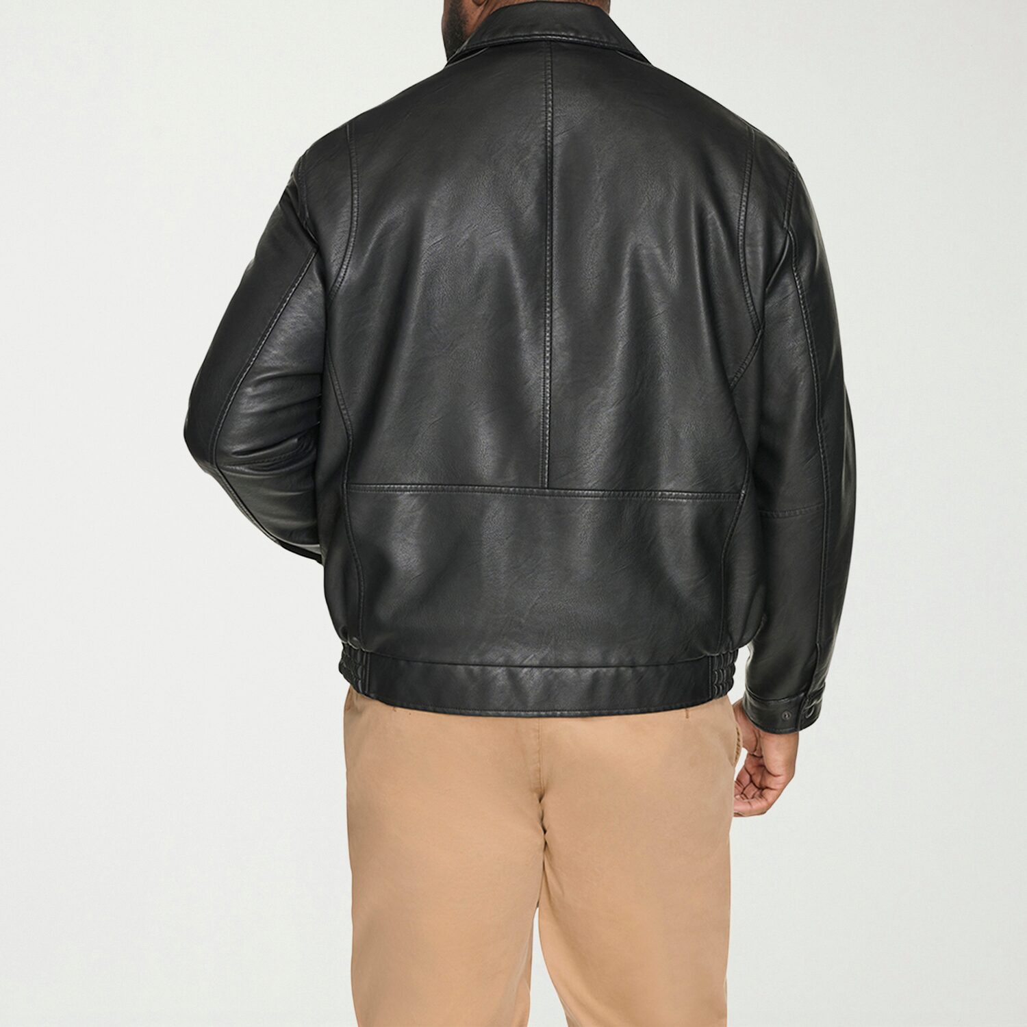 Dockers Mens Faux Leather Midweight Jacket