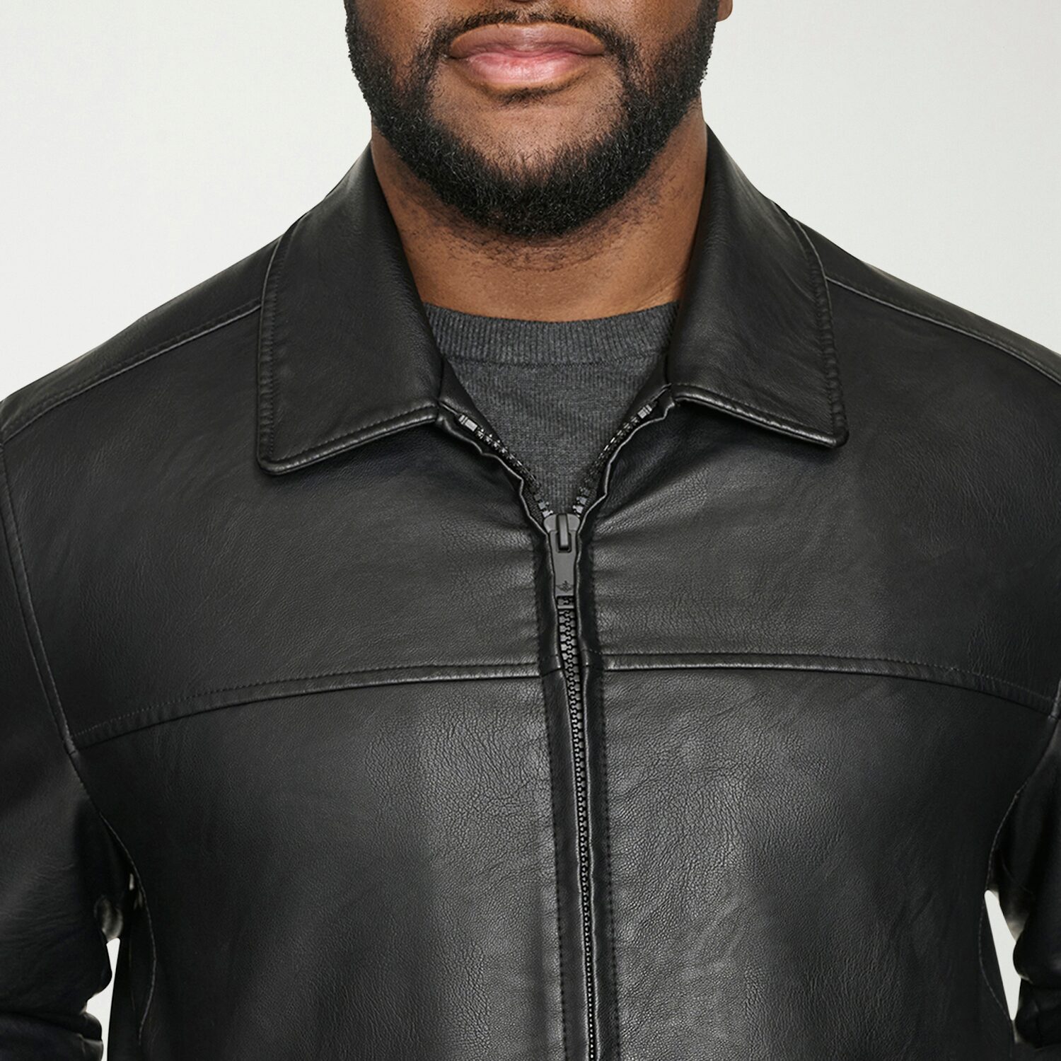 Dockers Mens Faux Leather Midweight Jacket