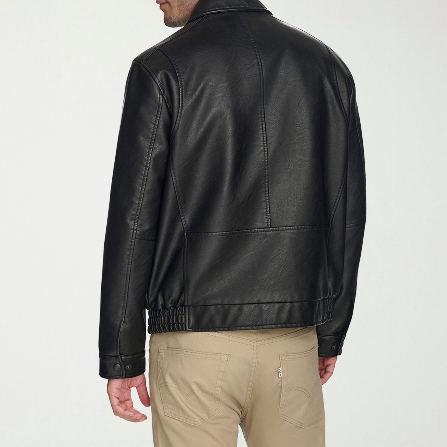 Dockers Mens Faux Leather Midweight Jacket
