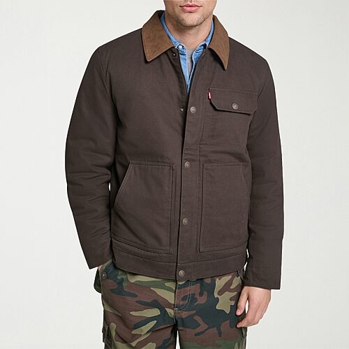 Levi 's Mens Midweight Work Jacket In Brown