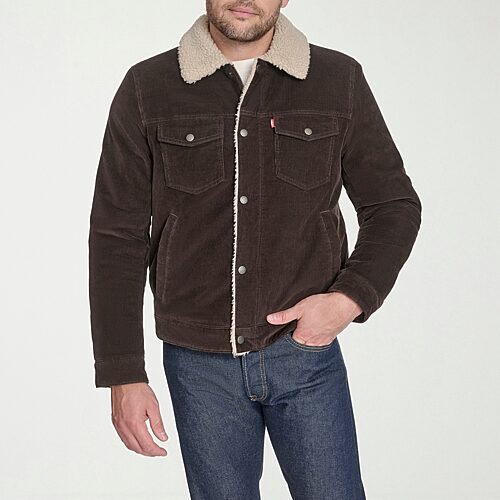 Levi 's Mens Midweight Trucker Jacket In Brown