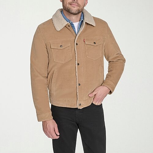 Levi 's Mens Midweight Trucker Jacket In Beige