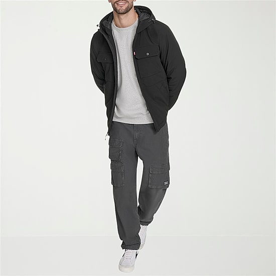 Levi's® Mens Hooded Weather Resistant Midweight Softshell Jacket