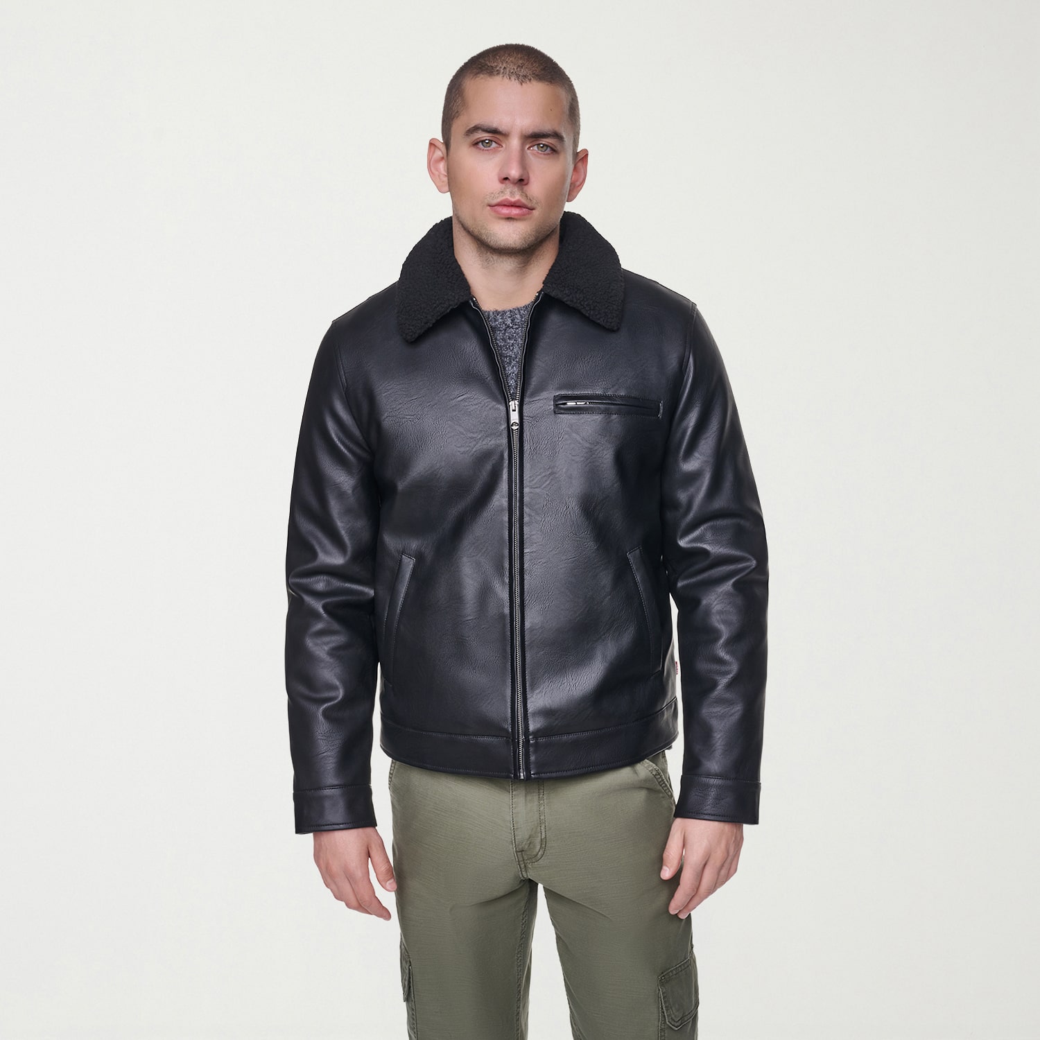 Levi's® Mens Faux Leather Midweight Jacket