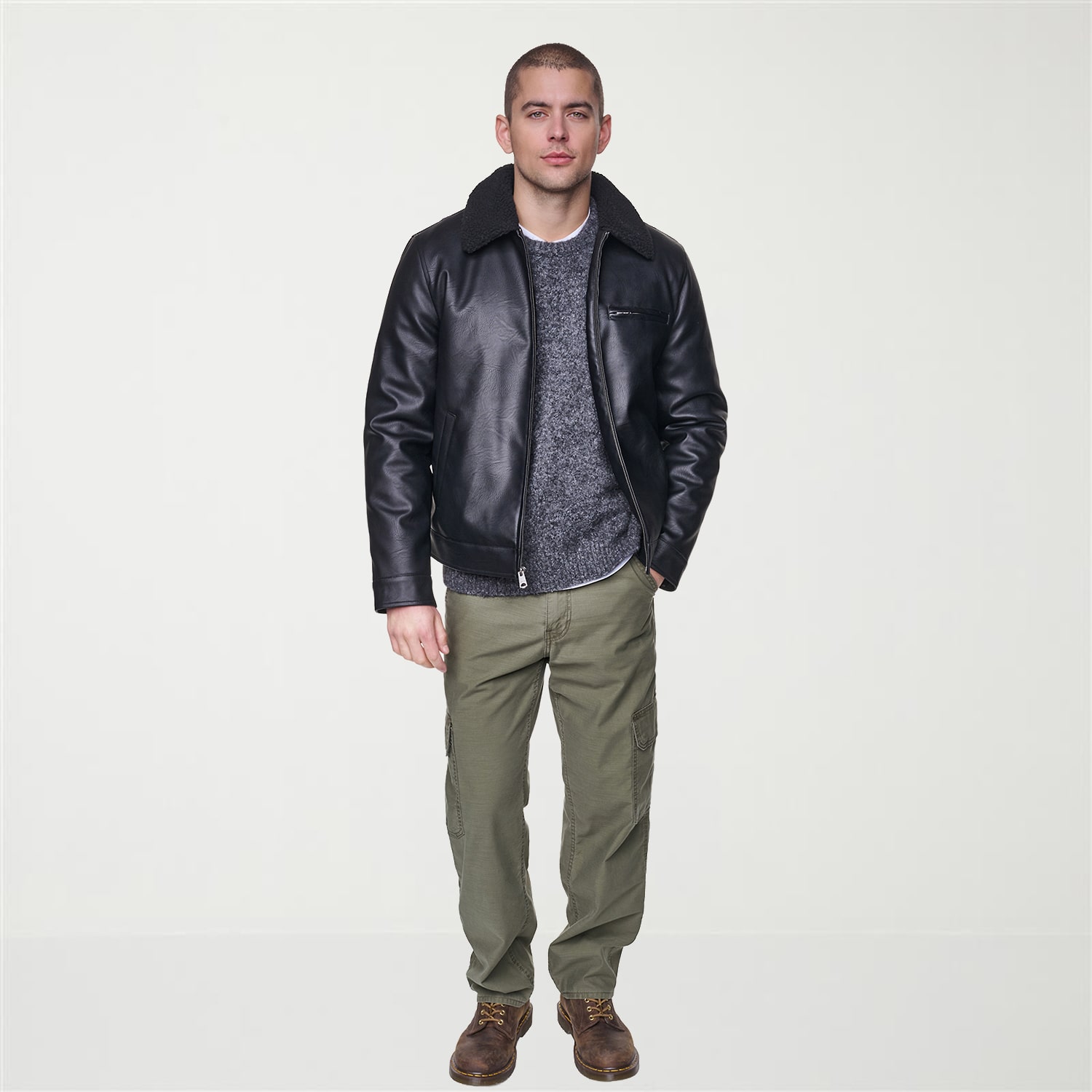 Levi's® Mens Faux Leather Midweight Jacket
