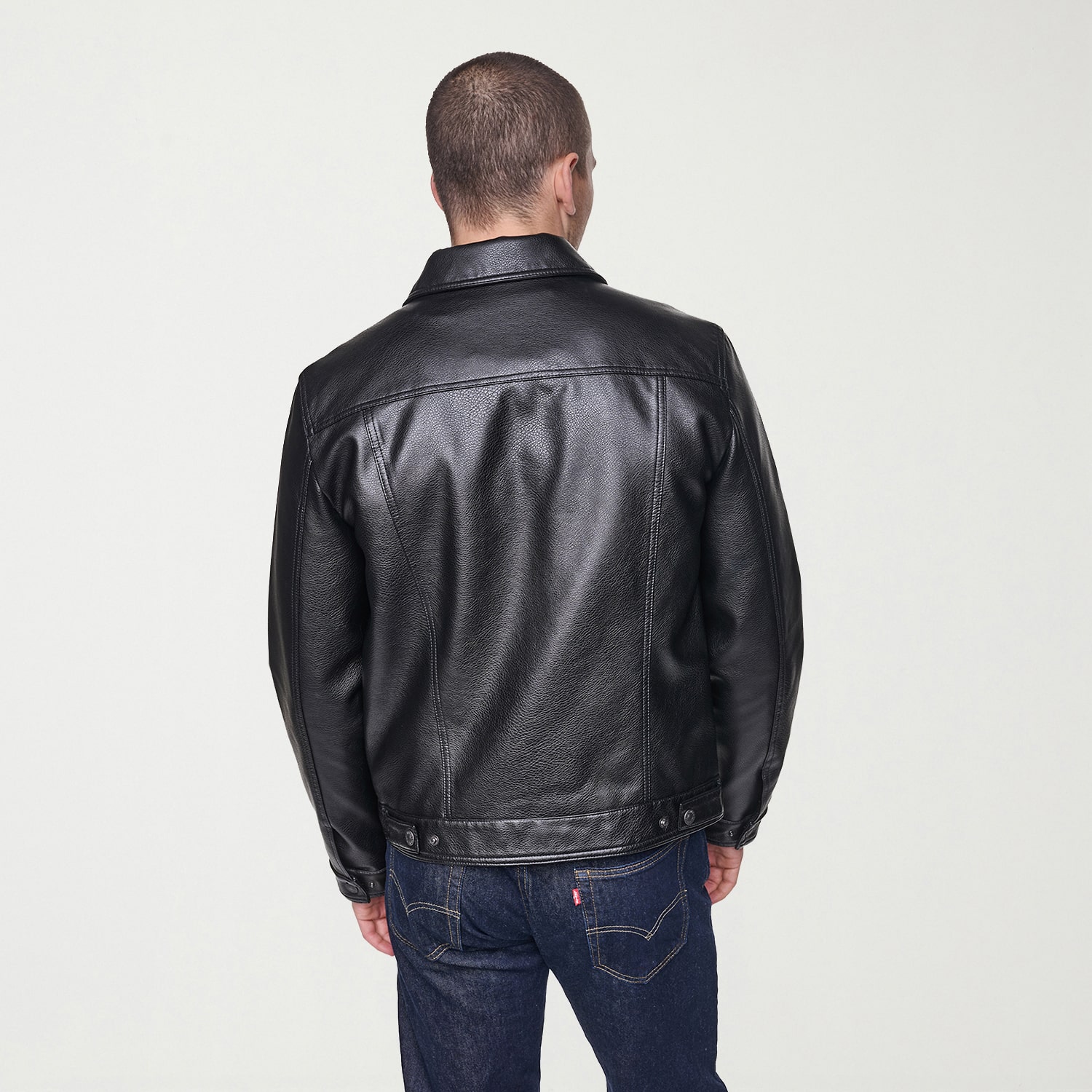 Levi's® Mens Midweight Faux Leather Trucker Jacket