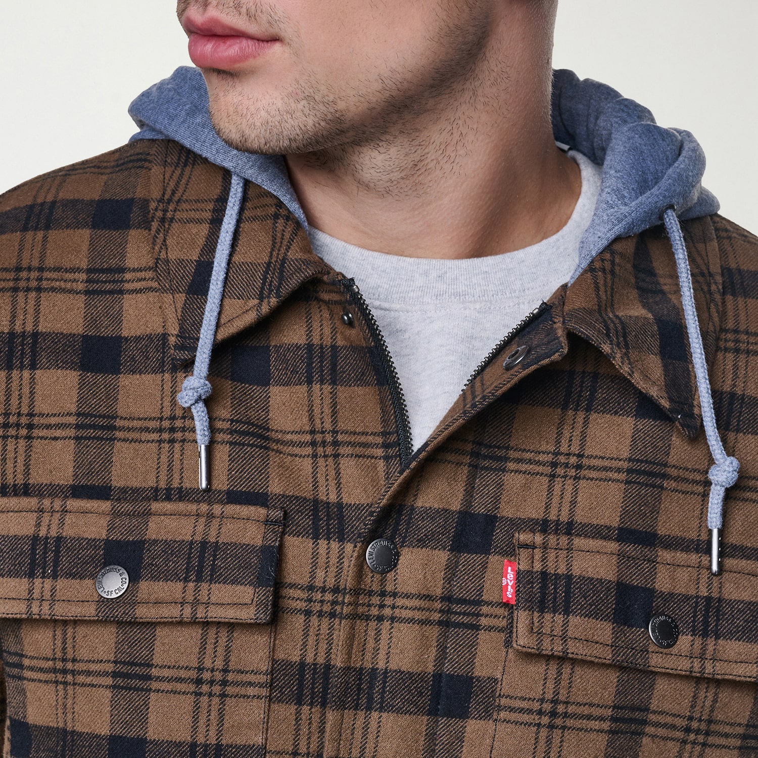 Levi's® Mens Hooded Midweight Shirt Jacket