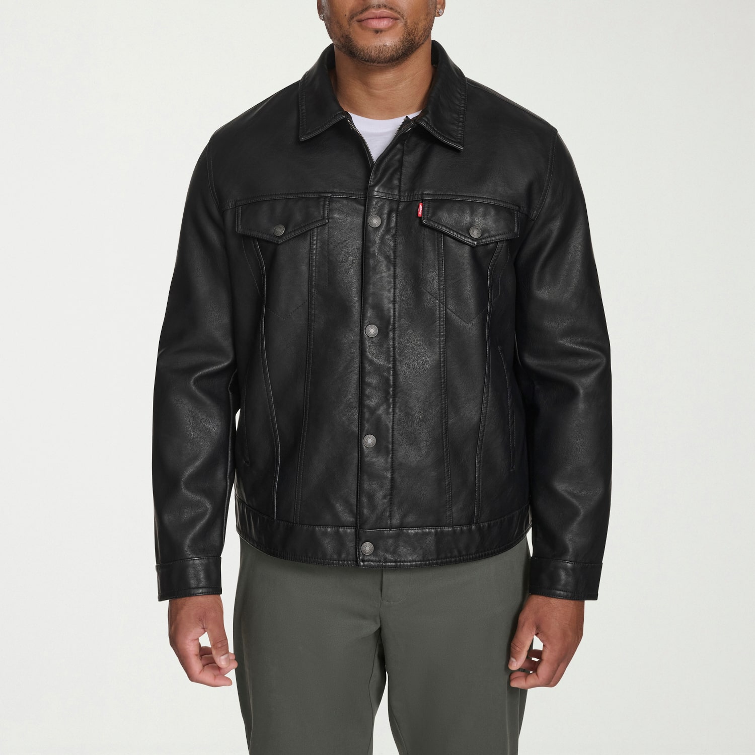 Levi's® Mens Faux Leather Midweight Trucker Jacket