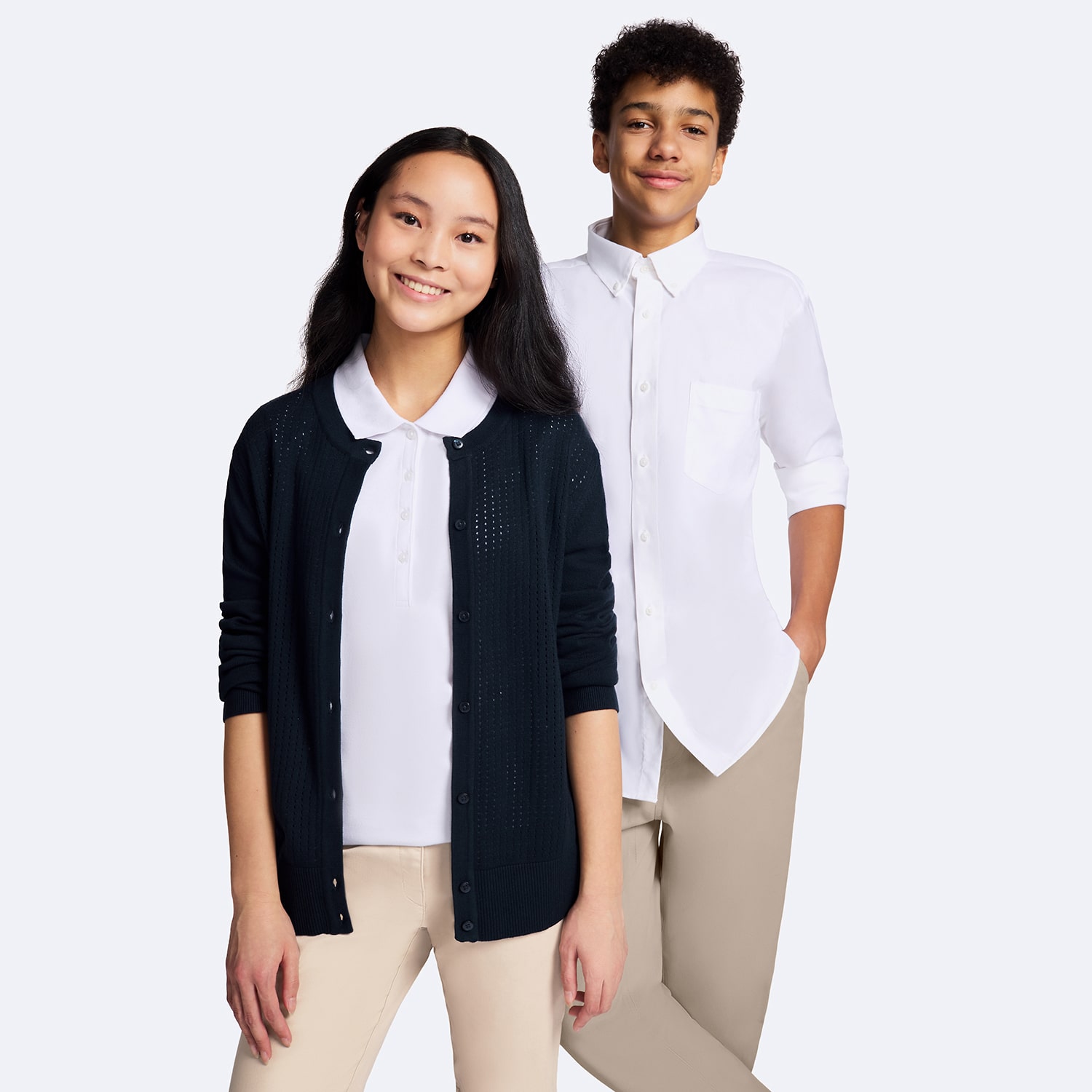 IZOD Womens Long Sleeve Button Juniors Cardigan
