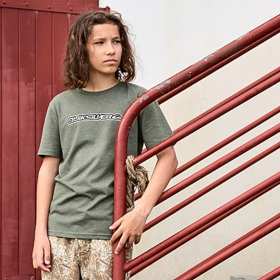 Quiksilver Big Kid Boys Crew Neck Short Sleeve Regular Fit Graphic T-Shirt