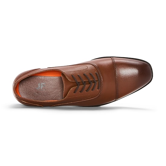 J. Ferrar Lennox Mens Round Closed Toe Oxford Shoes