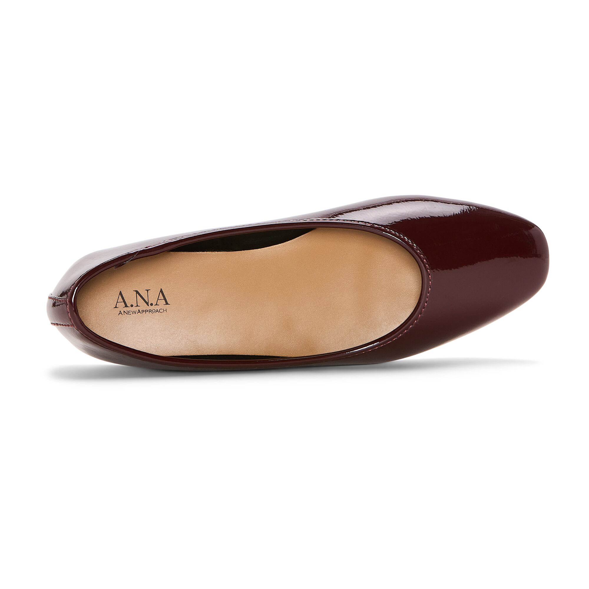 a.n.a Womens Almond Closed Toe Ballet Flats
