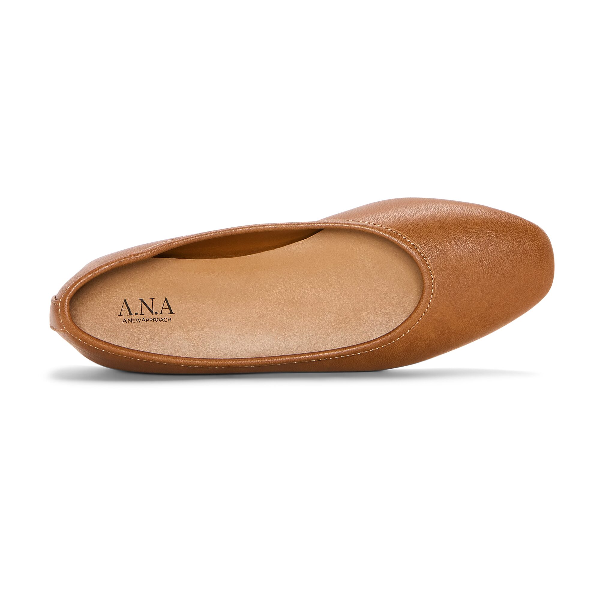 A.N.A Womens Almond Closed Toe Ballet Flats