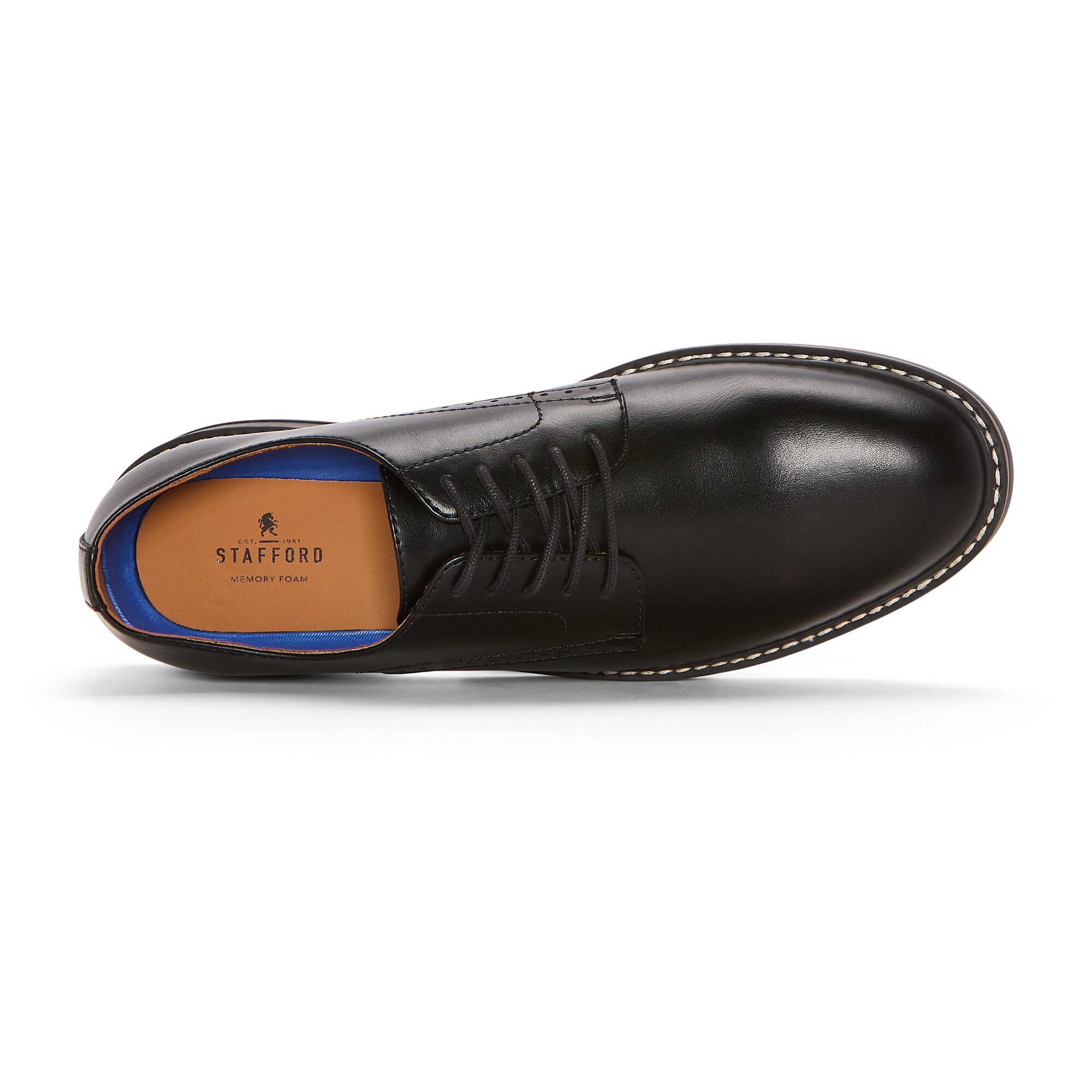 Stafford Mens Bern Round Closed Toe Oxford Shoes
