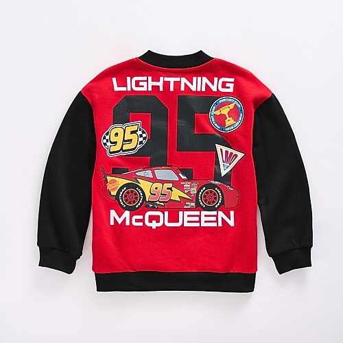 Disney Kids' Collection Boys Cars Fleece Bomber Jacket In Red