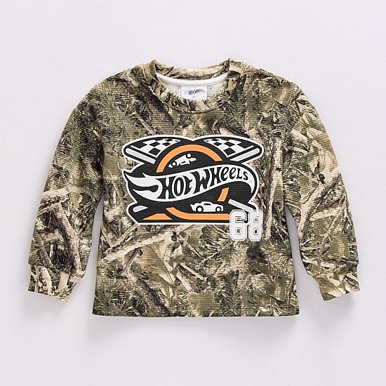 Grayson Little Toddler Boys Crew Neck Long Sleeve Hot Wheels Sweatshirt