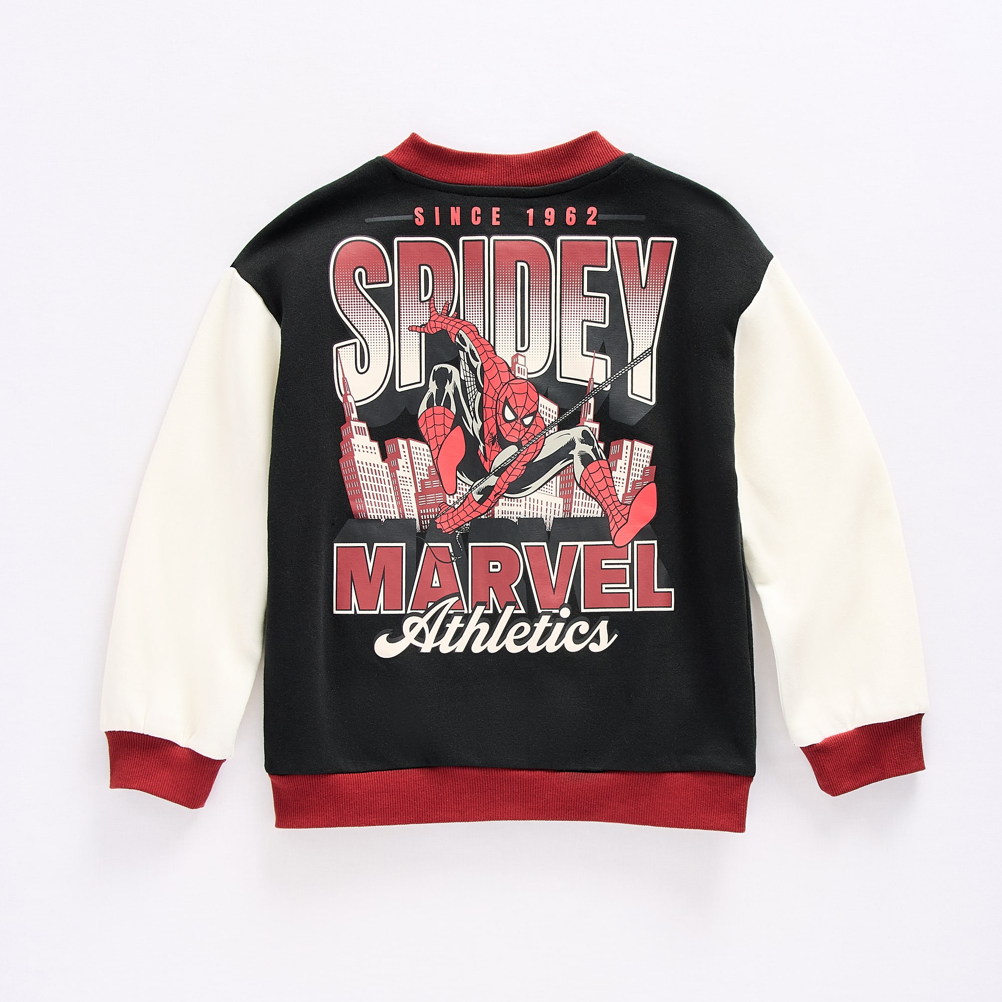 Disney Collection Boys Marvel Spiderman Fleece Bomber Jacket