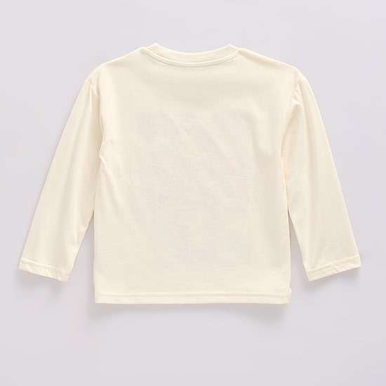 Toddler Girls Crew Neck Long Sleeve Regular Fit Princess Graphic T-Shirt
