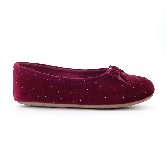Isotoner Velvet Womens Ballerina Slippers
